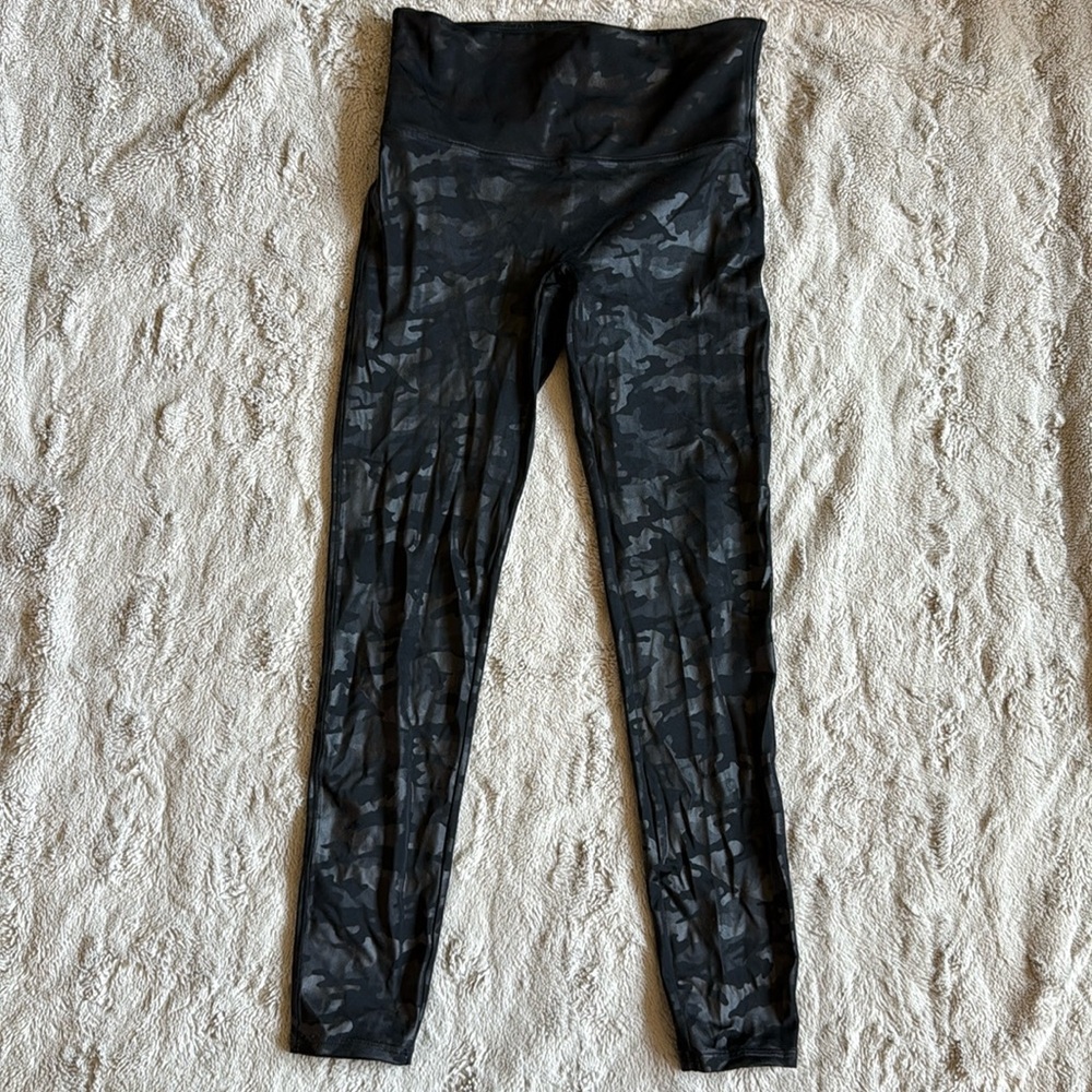 Spanx Faux Leather Camo Leggings